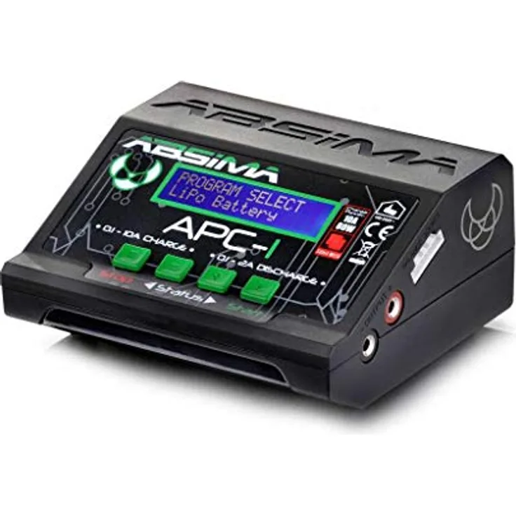 Absima APC-1 Multifunktionsladegerät, 80 Watt, LiHV-fähig, für RC Autos, Mehrfarbig