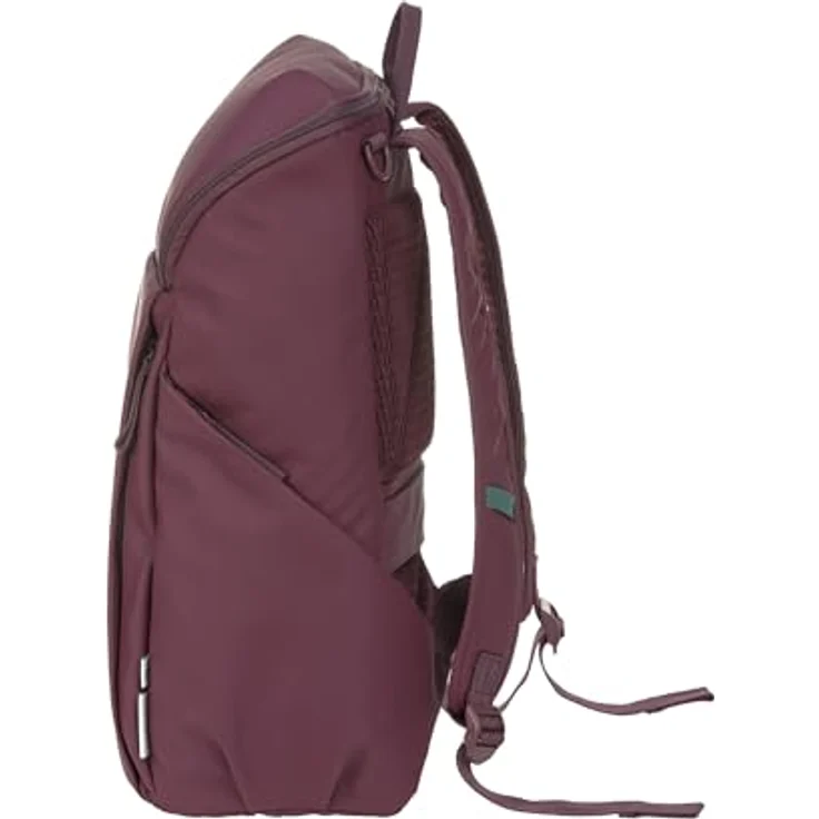 LÄSSIG Slender Up Backpack, Baby Wickelrucksack mit Wickelunterlage, Flaschenhalter und Kinderwagenbefestigung, deep red – Bild 4