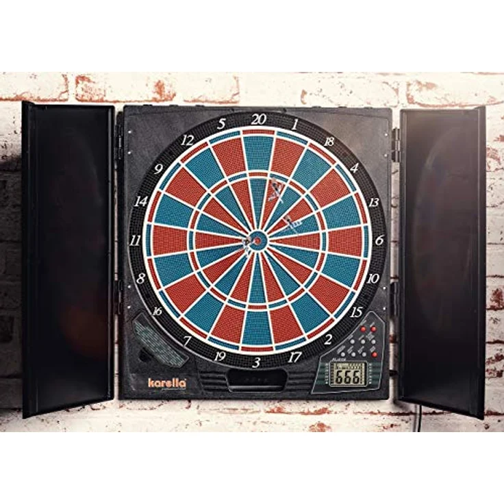 Karella Dartautomat CB-25, Tunierausführung, elektronische Dartscheibe mit 29 Spielen und 90 Varianten, inkl. 6 Softdarts – Bild 2