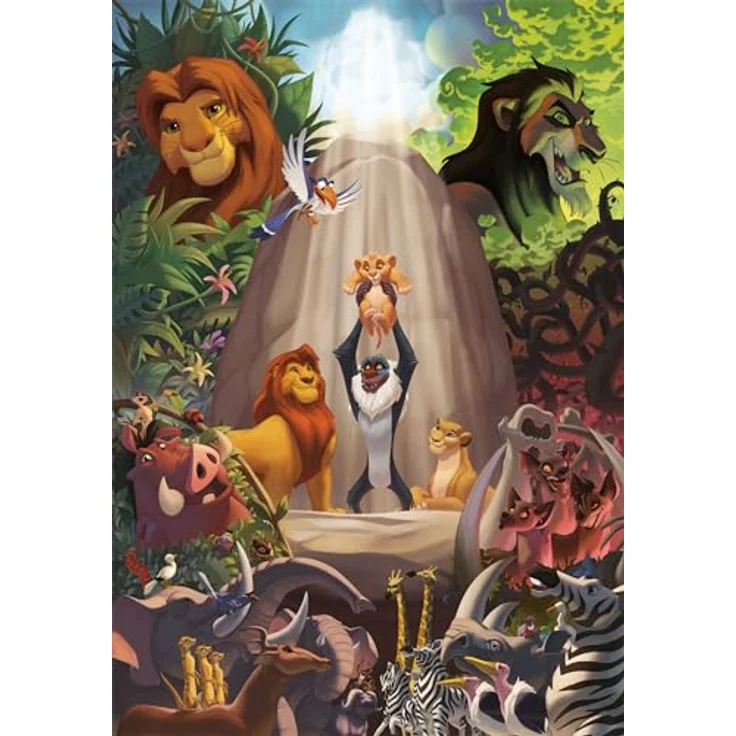 Clementoni Der König der Löwen Puzzle 1000 Teile, Erwachsenenpuzzle 70 x 50 cm, hochwertige Verarbeitung und nachhaltige Verpackung – Bild 2