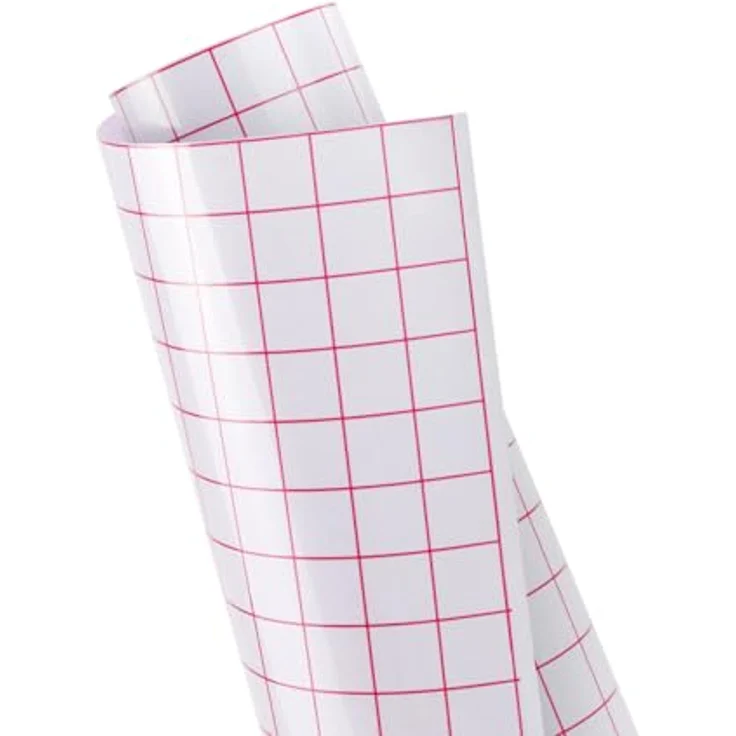 LOKLiK Gittertransferband für Vinylfolien, transparente Transferfolie mit Karo-Aufdruck, 33 cm x 3 m – Bild 4