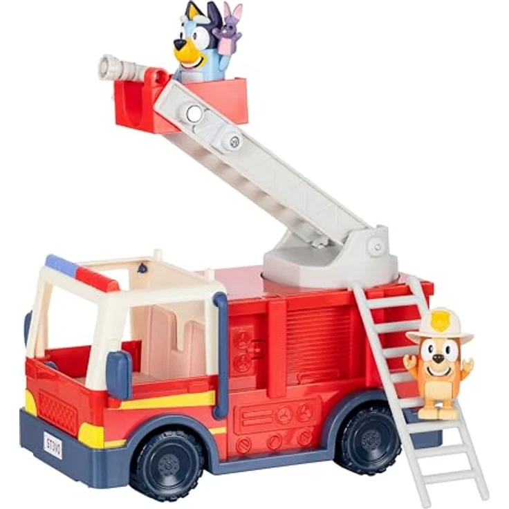 Moose Toys Rutscherauto BLAUES FEUERWEHRAUTO mit Leiter, Figuren und Stickerbogen – Bild 4