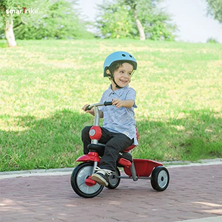 smarTrike® Zoom Dreirad für Kinder rot, Mitwachsfunktion, Touch Steering Technologie – Bild 4