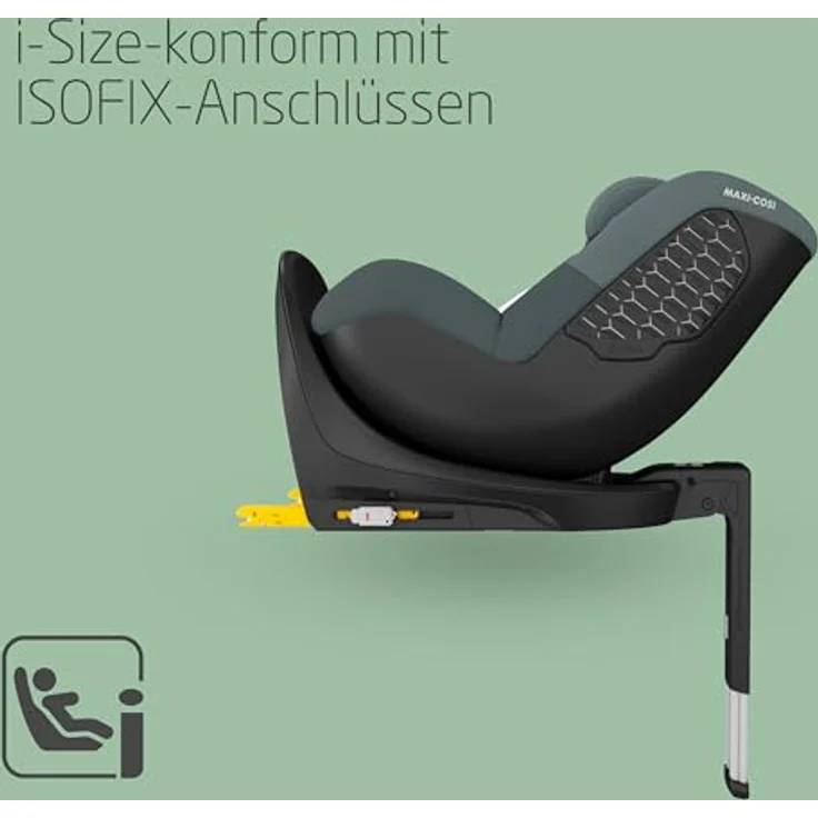 Maxi-Cosi Reboarder-Kindersitz Mica 360 S - Tonal Graphite, i-Size Sicherheitsnorm, 360° FlexiSpin Rotation – Bild 6