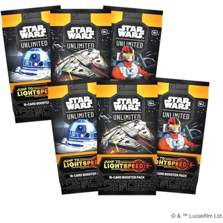 Fantasy Flight Games Star Wars: Unbegrenzter Sprung zur Lichtgeschwindigkeit (Prerelease Box), Sammelkarten-Set mit 6 Booster-Packs – Bild 4
