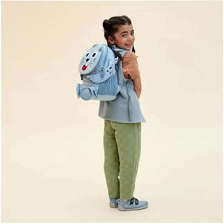 Affenzahn Kindergartenrucksack, Rucksack mit reflektierenden Details und verstellbarem Brustgurt, Blau – Bild 7
