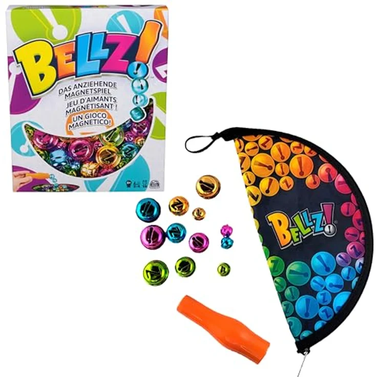 Spin Master Games Bellz! Magnetspiel für die ganze Familie mit Magnetstab und bunten Glöckchen, inkl. Geschenktasche, für Kinder – Bild 1
