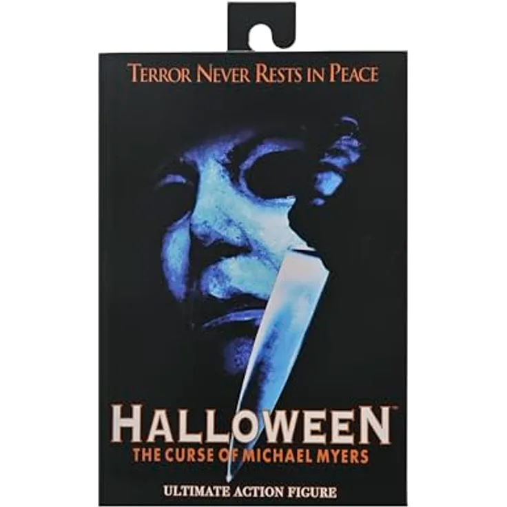 NECA Halloween 6: Ultimate Michael Myers Actionfigur mit 17,8 cm, austauschbaren Köpfen und Waffen Zubehör