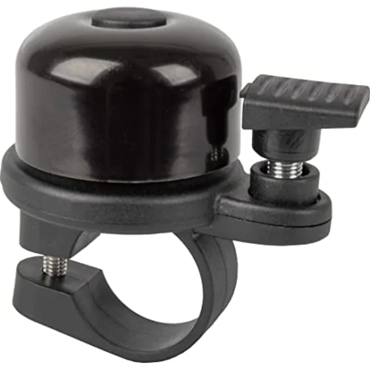 Hama Fahrradklingel AirBell® für Apple AirTag (AirTag Halterung, AirTag Befestigung, AirTag Versteck Fahrrad, Diebstahlschutz, Tracking, 85dB, 2,2cm Durchmesser) Schwarz
