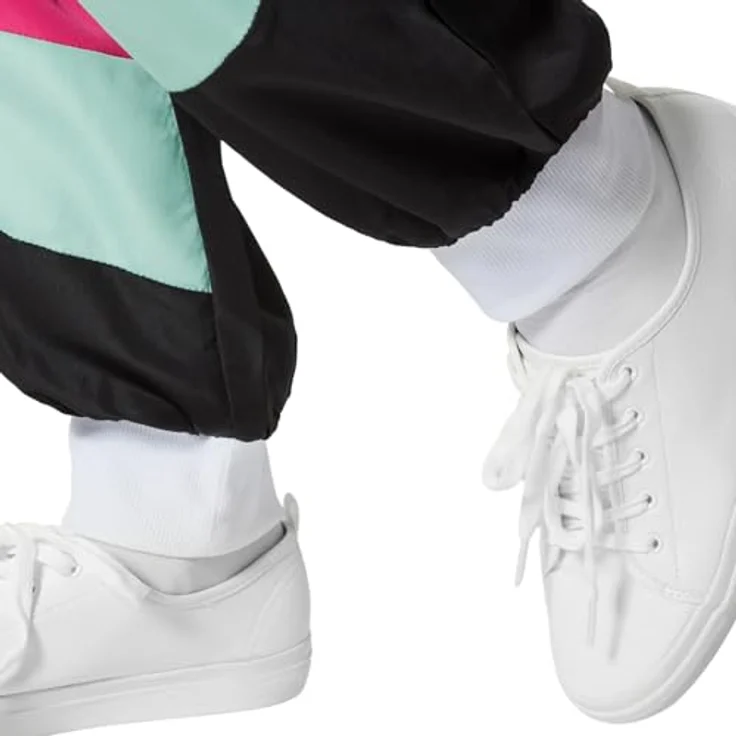 dressforfun Jogginganzug Damen Set, Trainingsanzug Damen - Retro-Look der 80er und 90er, schwarz, L – Bild 5