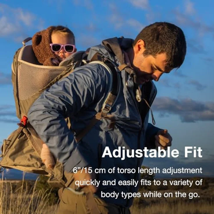 Osprey Poco LT, Babytrage für Outdoor-Aktivitäten, max. Traggewicht 22 kg, grau – Bild 4