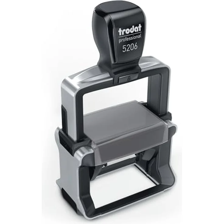 TRODAT Stempel Textstempel, individualisierbar 5206 IBAN selbstfärbend schwarz - Lasergravur, Premium-Gummi, 5-6 Farben Tinte, strapazierfähiges Gehäuse, hergestellt in Frankreich – Bild 2