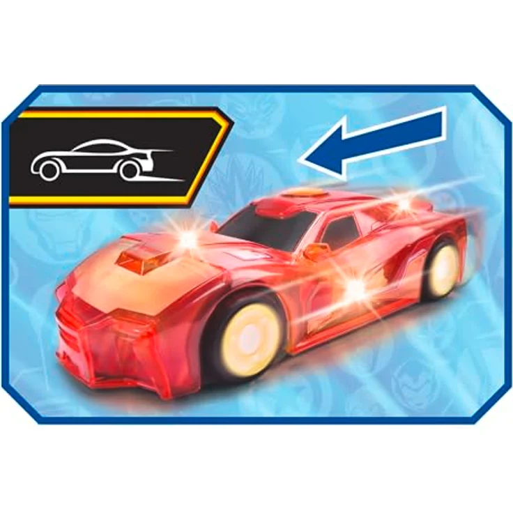 Jada Toys MarvEvi LOVE Light Hero Iron Man 1:32, Spielzeugauto mit Rückziehautomatik, Licht- und Soundfunktionen – Bild 3