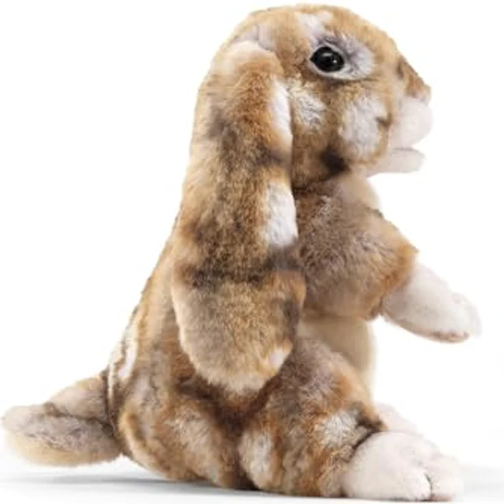 Folkmanis Silky Bunny Rabbit, Handpuppe aus seidenweichem Material, 25 cm, bewegliche Ohren und Kopf – Bild 2
