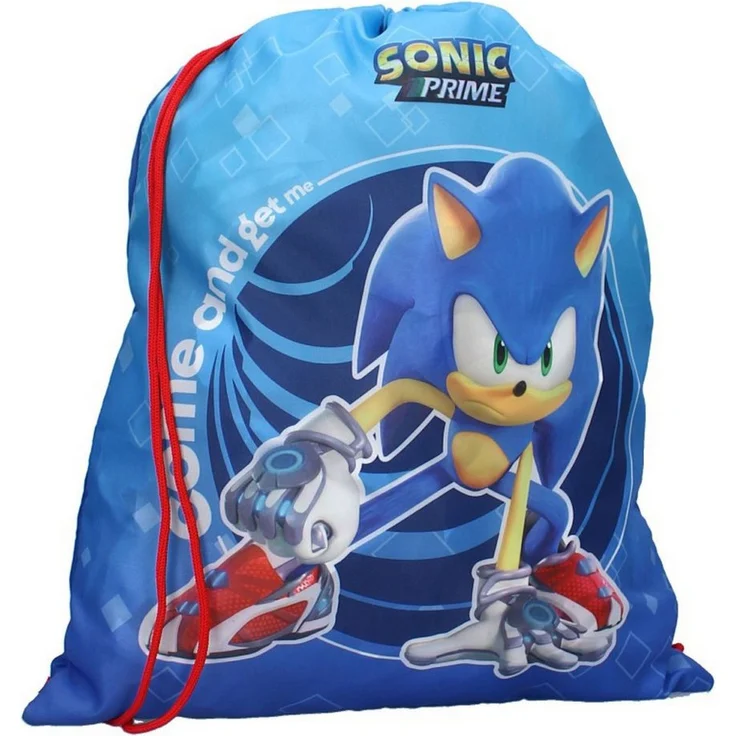 Sonic Turnbeutel Supreme Power Kinder Tasche für Sport und Freizeit - Cool design für kleine Sonic-Fans, strapazierfähig und leicht – Bild 1