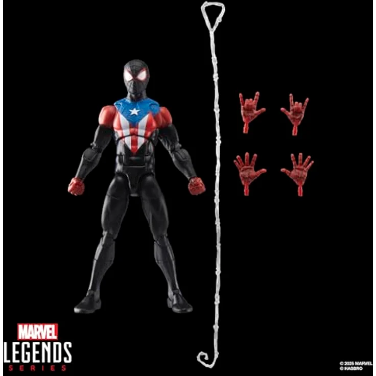 Hasbro Marvel Legends Spider-Man 2, Gamerverse Miles Morales Actionfigur im Boricua-Anzug, 15 cm, beweglich mit 5 Accessoires – Bild 9