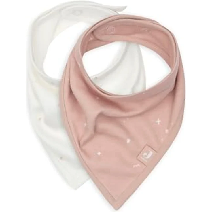 Jollein Sabberlätzchen Baby - Bandana Twinkling Wild Rose - 2er Pack 100% Baumwolle Klettverschluss Babylätzchen – Bild 1