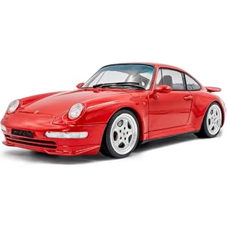 Solido 1:18 Porsche 911 (993) Carrera RS, Miniaturauto in Indischrot, Modellfahrzeug von 1997 – Bild 1