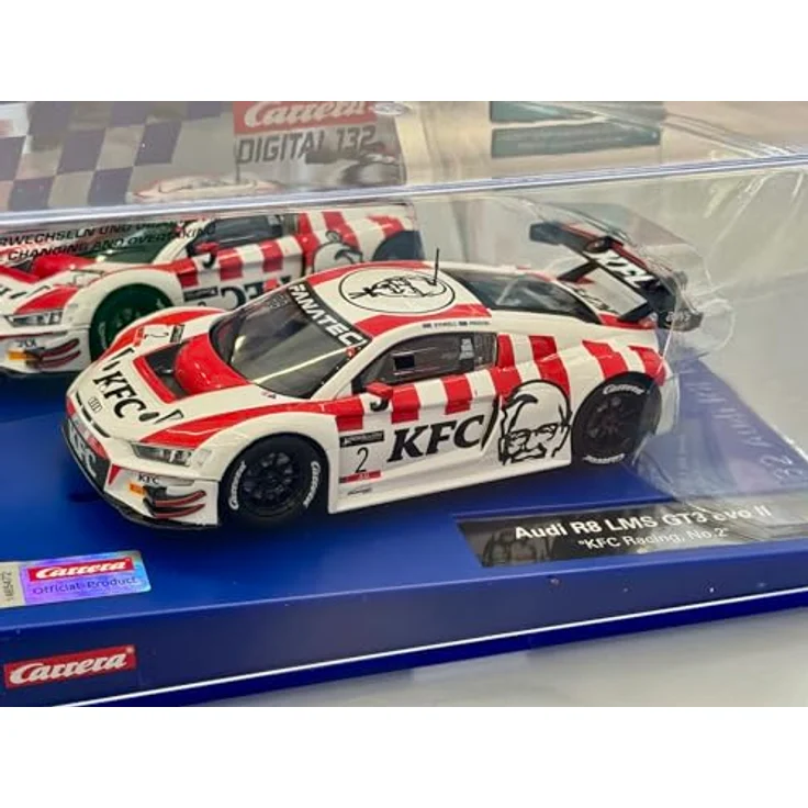 Carrera Audi R8 LMS GT3 evo II 'KFC Racing, No.2', Maßstab 1:32 mit authentischer Beleuchtung und digitaler Steuerung, geeignet für Kinder ab 8 Jahren – Bild 2
