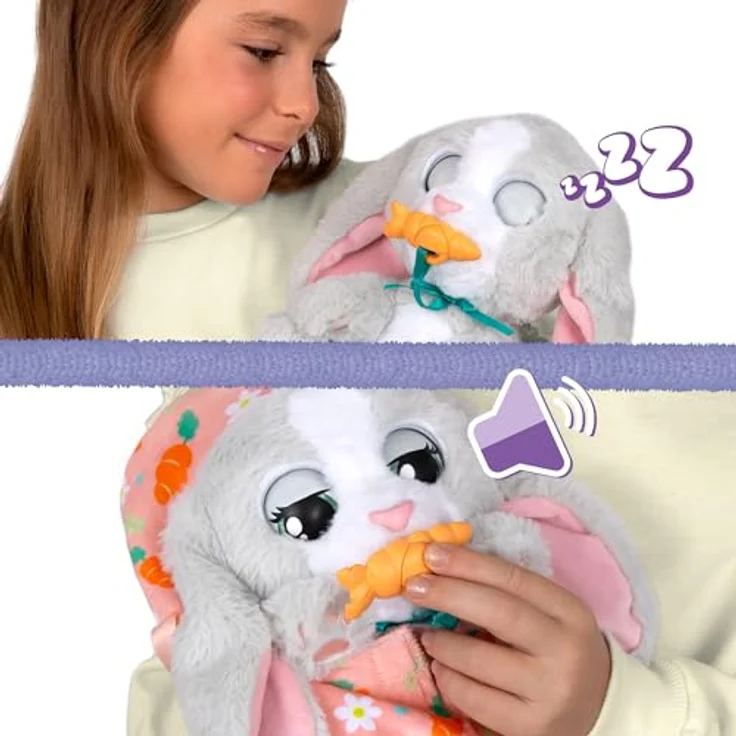 IMC TOYS Baby Paws Bunny, Interaktiver Spielzeug-Hase für Kinder ab 1,5 Jahren, weiß, mit Ton – Bild 3