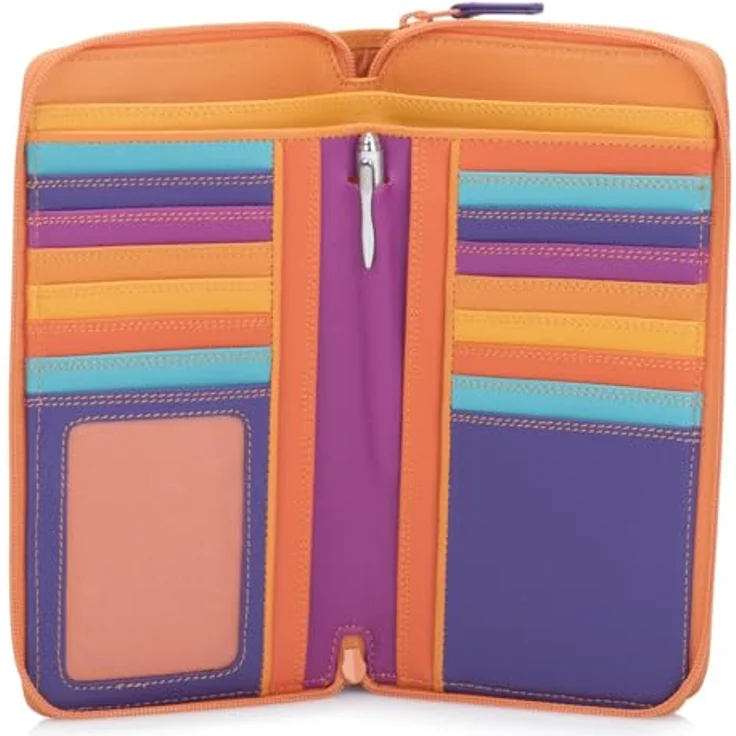 Mywalit Medium Tri-fold Geldbörse, Leder 14 cm x 10 cm x 3 cm, mehrfarbig Copacabana – Bild 4