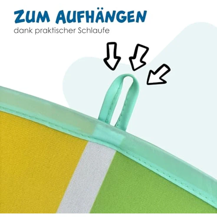 Alldoro XXL Dartscheibe, 142 cm Durchmesser, faltbare Pop-Up Dartscheibe mit 12 Klettbällen und Tragetasche – Bild 4