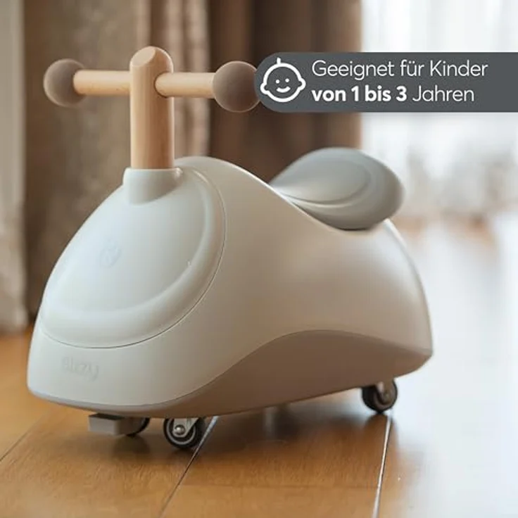 KikkaBoo SIZZY Baby Aufsitzfahrzeug ab 1 Jahr, Rutschauto ohne Pedale, multidirektional, mit ergonomischem Sitz und Griffen, in Minze – Bild 4