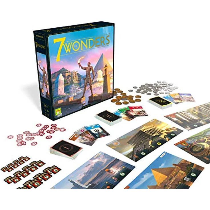 Enigma 7 Wonders V2, Brettspiel über antike Zivilisationen, für 3-7 Spieler, Norwegisch und Englisch, neue Regeln und Design, 30 Minuten Spielzeit – Bild 5