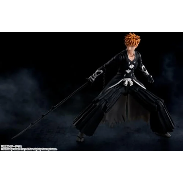 Bandai Bleach - Ichigo Kurosaki TensaZangetsu S.H.Figuart, bewegliche Sammelfigur im Bankai-Modus, 15 cm groß, inkl. 4 Gesichtsausdrücke und 3 Handpaare – Bild 7