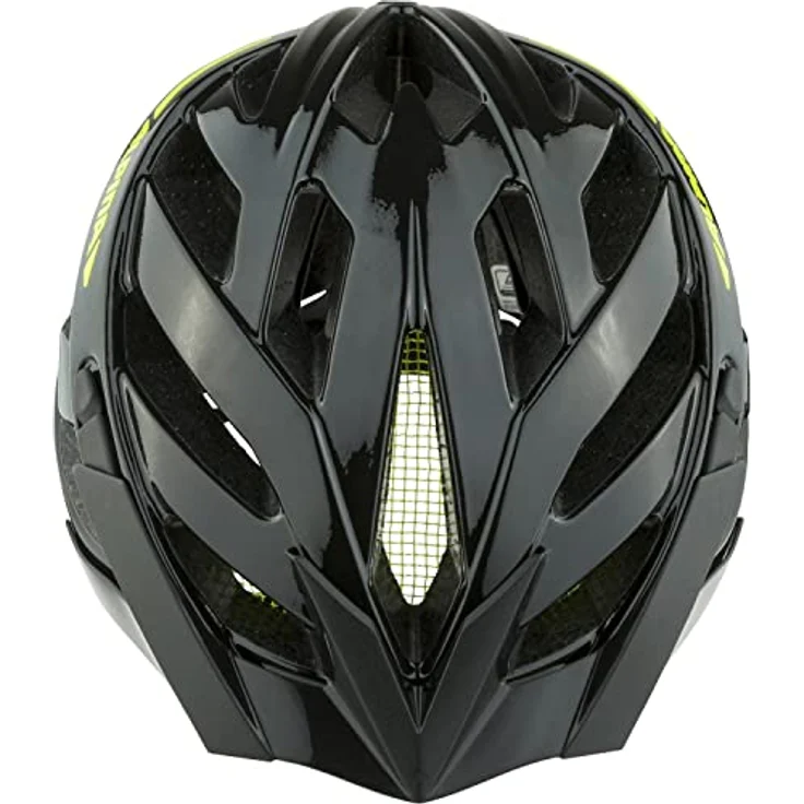 ALPINA PANOMA 2.0 - Optimal Anpassbarer, Belüfteter City & Touren Fahrradhelm Mit Fliegennetz & Nachrüstbarem LED Für Erwachsene, black-neon yellow gloss, 56-59 cm – Bild 2