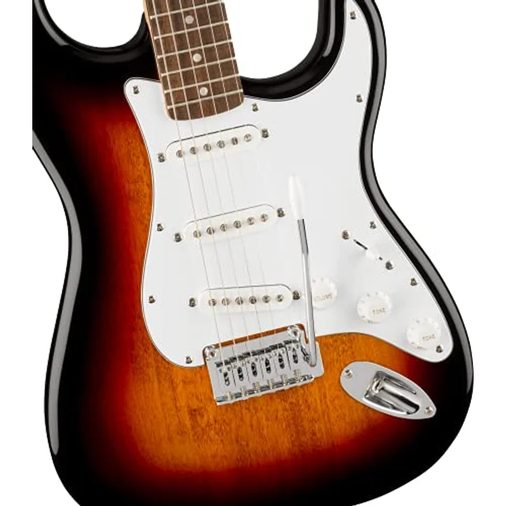 Squier Affinity Series Stratocaster IL, elektrische Gitarre in 3-Color Sunburst mit Single-Coil Tonabnehmern und 2-Punkt-Tremolo – Bild 5