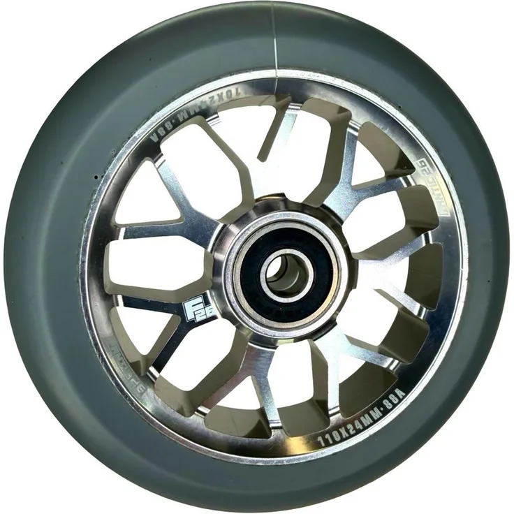 Fantic26 Spy7 Stunt-Scooter, 110mm Rollen, ABEC-11 Kugellager, Grau, Aluminium 6061-T6