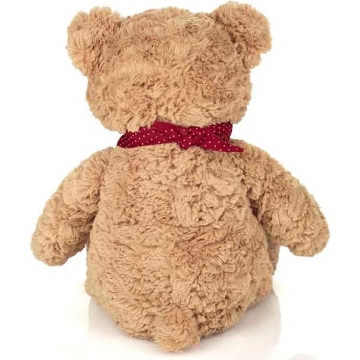 Teddy Hermann® Kuscheltier Teddy Chilly mit Halstuch 40 cm, kuscheliger Teddybär für Kinder, naturnah gestaltet und pflegeleicht, braun – Bild 3