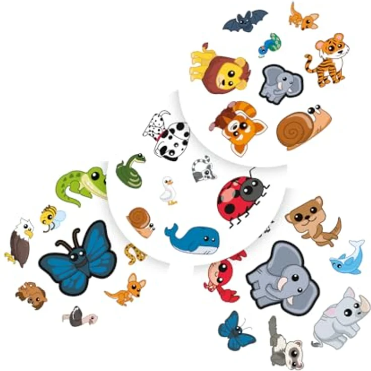 Zygomatic Dobble Tiere, Brettspiel in robuster Metalldose mit runden, leicht spielbaren Karten für Kinder und Erwachsene – Bild 5
