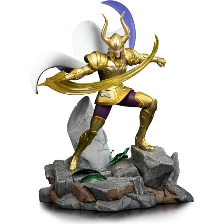 Iron Studios Saint Seiya Capricorn Shura Figur, 25 cm Resin Statue im Maßstab 1/10 mit Base und bedruckter Box