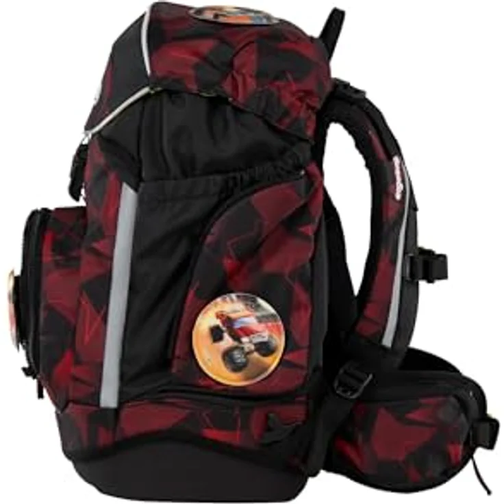 ergobag Pack Set ergonomischer Schulranzen 6-teilig für 1. Klasse, höhenverstellbar, mit integrierter Heftebox, inkl. Sportrucksack und 22-tlg. Federmäppchen, reflektierend und individualisierbar – Bild 3