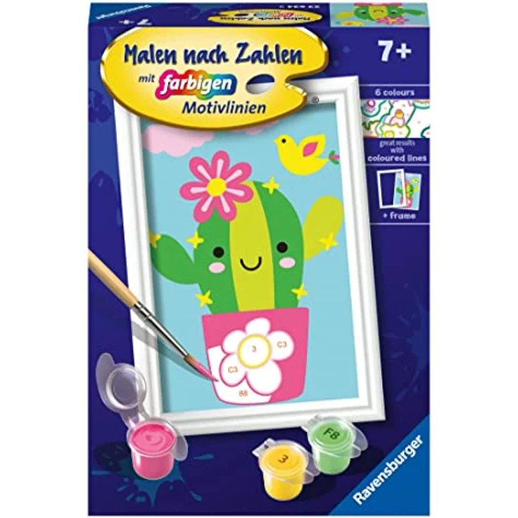 Ravensburger Malen nach Zahlen 23634 - Kleiner Kaktus - Kinder ab 7 Jahren – Bild 1