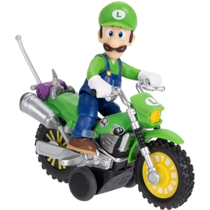 THE SUPER MARIO BROS. MOVIE Super Mario Galaxy – 6 cm Luigi Figur mit Rückziehmotorrad, 9 Gelenkpunkten, ab 3 Jahren – Bild 4