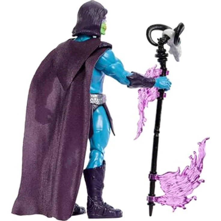 Mattel Masters of the Universe First Ones, Sammelfigur Skeletor mit Havoc-Stab, Dreh- und Loslass-Action – Bild 5