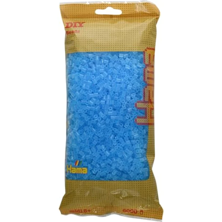 Hama Midi Bügelperlen 6000 Stück, Transparent-Aqua, Durchmesser 5 mm, geeignet für Kinder ab 5 Jahren – Bild 1