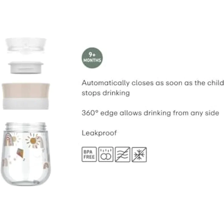 Mepal Trinklernbecher 360° Mio Little Dutch, auslaufsicher, intelligenter Deckel, BPA-frei, 300 ml - Little Farm – Bild 3