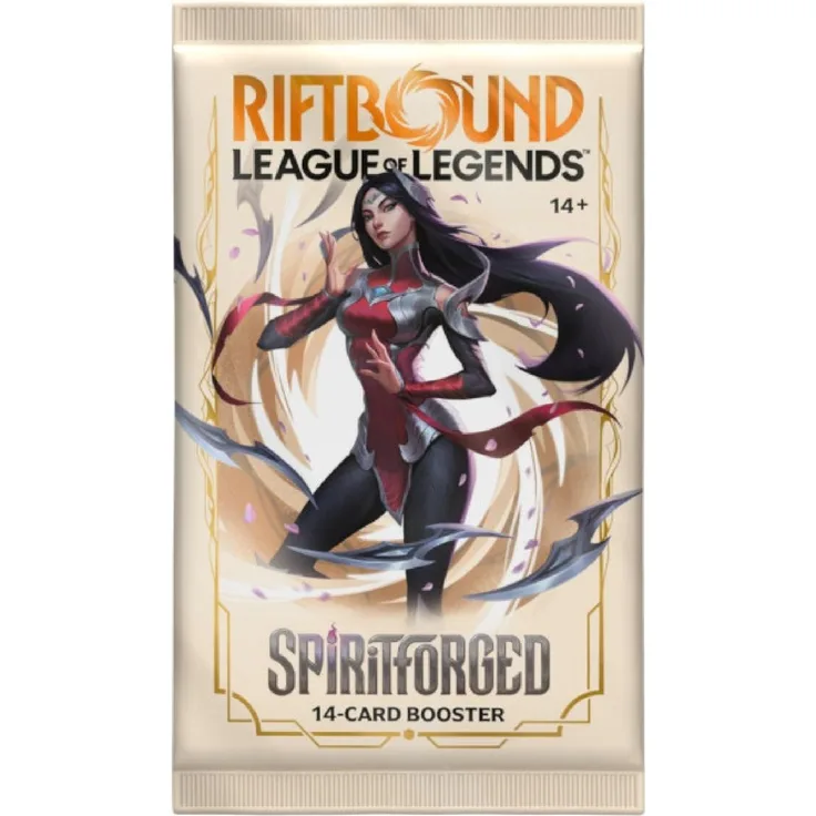 uvs games Riftbound LoL TCG Spiritforged Booster-Pack, 14 Karten aus über 220 Karten-Pool mit neuen Legenden und alternativen Artworks