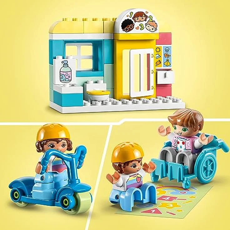 LEGO 10992 DUPLO Spielspaß in der Kita, Lern-Spielzeug für Kleinkinder ab 2 Jahren, Set mit Bausteinen und 4 Figuren inkl. Vorschullehrerin – Bild 3