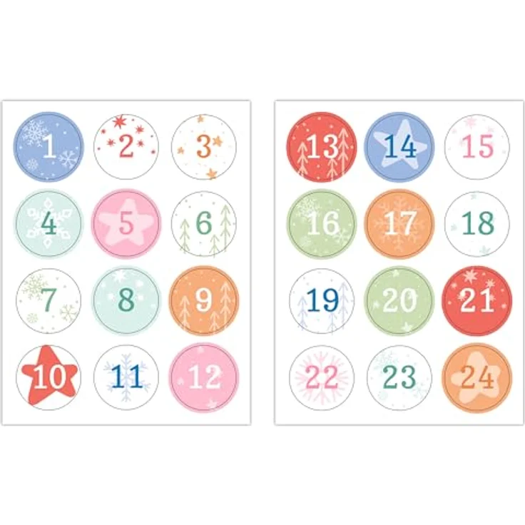 Ursus Adventskalender „Winter Friends“, DIY Set mit 24 Kraftpapier Tüten, Stickern und Holzklammern, FSC-zertifiziert – Bild 5