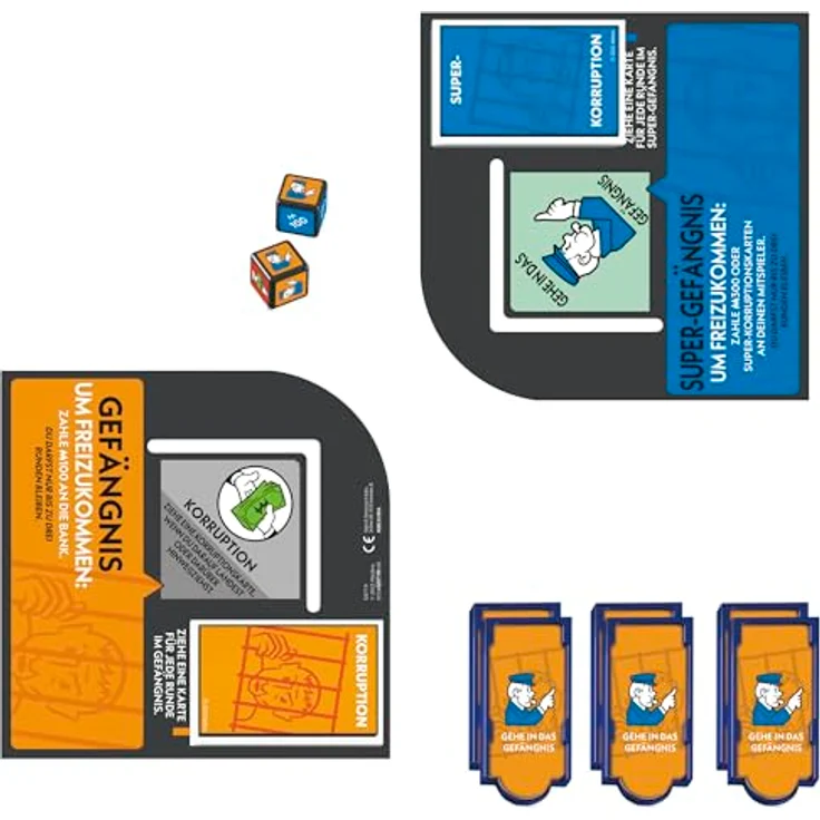 Monopoly Erweiterung „Gehe in das Gefängnis“, Brettspiel für klassisches Monopoly mit neuen Korruptionskarten, deutsche Fassung – Bild 3