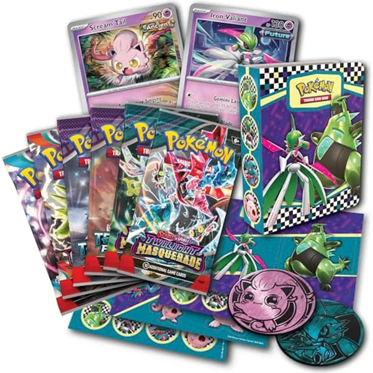 Nintendo Pokémon - Collector's Chest Back to School 2024 - englische Version, includes 2 special foil promo cards, 6 Pokémon TCG booster packs, 2 Cool Pokemon Coins, 4 sheets of stickers, and more – Bild 5