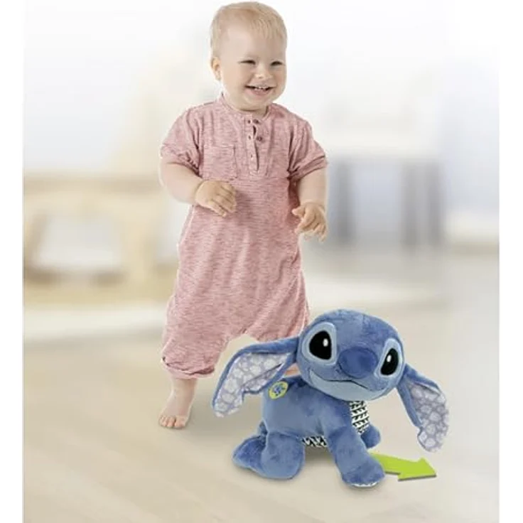 Clementoni® Plüschfigur Disney Baby Krabbel mit mir Stitch, interaktives Kuscheltier mit Sound und Bewegungsanregung – Bild 6