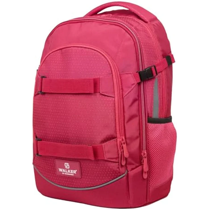 Walker Fame Backpack, Schulrucksack mit Laptopfach 28L, ergonomisch, magenta purpur – Bild 1