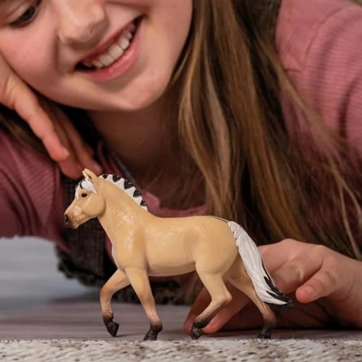 Schleich Fjord Pferd Stute, gelb mit zweifarbiger Mähne, Modell 13980 aus der Horse Club Reihe – Bild 2