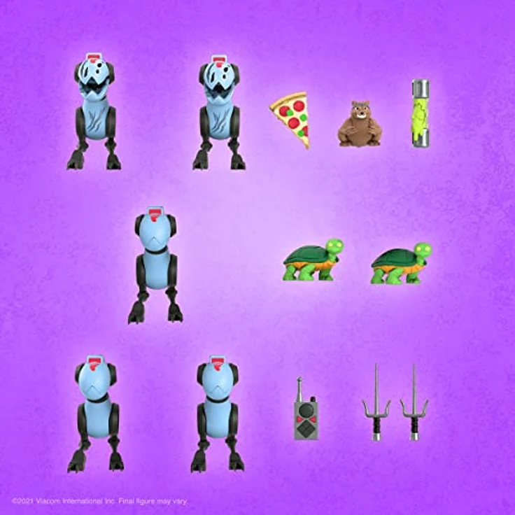 Super7 Teenage Mutant Ninja Turtles Ultimates Mousers 5er-Pack, 8 cm Sammelfiguren mit Zubehör und Kampf-damaged Varianten – Bild 5